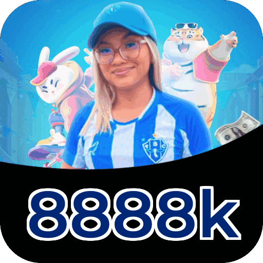 Interface do aplicativo 8888k mostrando jogos disponíveis no iOS e Android